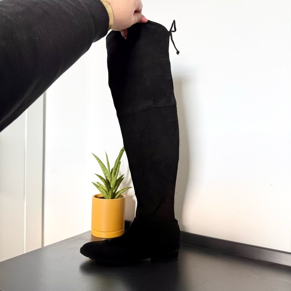 Stuart Weitzman black suede Lowland over-the-knee flat boots - size 7 - Picture 14 of 16